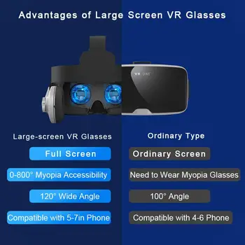 3D VR Austiņas Smart Virtuālās Realitātes Brilles, Ķivere Viedtālruņiem Tālrunis Lēcas ar Kontrolieri Austiņas ar 7 Collu Binokļi