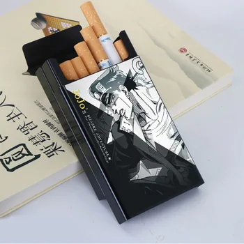 Radošā Cool Anime JoJo Dīvaino Piedzīvojumu Kujo Jotaro COS Aksesuārus Animācija Alumīnija Sakausējuma Metāla Cigarešu etvija