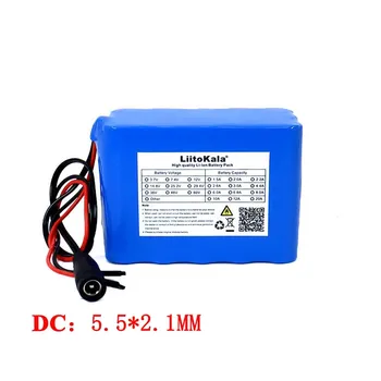 Liitokala 12 V (10Ah 18650 litija akumulators 12v 10000mAh BMS Monitorā avārijas gaismas+ 12,6 v 3A akumulatora Lādētājs