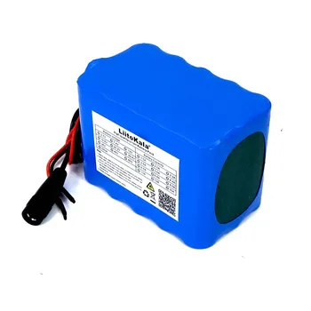 Liitokala 12 V (10Ah 18650 litija akumulators 12v 10000mAh BMS Monitorā avārijas gaismas+ 12,6 v 3A akumulatora Lādētājs