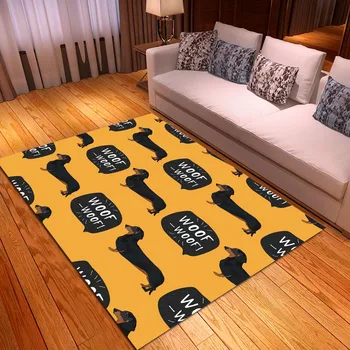 Pasūtījuma Dachshund Paklāji Karikatūra Suņi Drukāt paklājos Mājas Dekori Grīdas Paklājs, lai Dzīvojamā Istaba Guļamistaba Gaitenis Paklāji, Ofisa, Biroja Paklāji