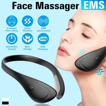 EMS Sejas Massager Elektriskā V formas Sejas Liftinga dubultzods Reduktoru Anti-Novecošanās Sejas Masāža, Liftinga&Pievilkšanas Skaistumkopšanas Produktu