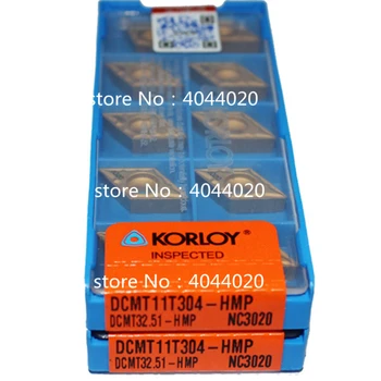 KORLOY DCMT11T304-HMP NC3020 DCMT32.51-HMP NC3020 10pcs Kvalitātes preces Jaunas oriģinālas