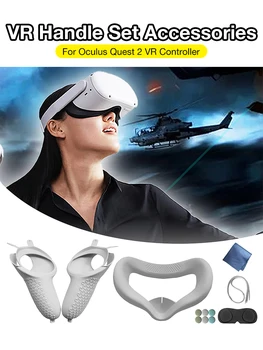 Par Oculus Quest2 Silikona rokturi seguma All-in-one Iestatītu VR Rokturi Iestatīt Piederumi Oculus Quest 2