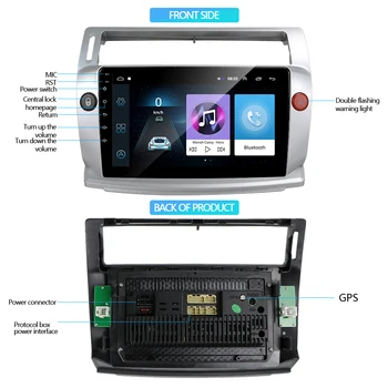 Potofo Android 9.0 Auto Radio Citroen C4 C-Triomphe C-Quatre 2004. - 2009. gadā auto dvd atskaņotājs auto aksesuāru multivides