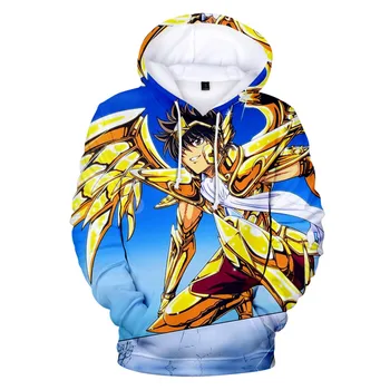 Saint Seiya Hoodies Anime Bruņinieku Zodiaka Pelēkā Vārna Sporta Krekls Bērniem, Vīriešiem, Sievietēm, Pelēkā Vārna Harajuku Streetwear Tautas Jaka