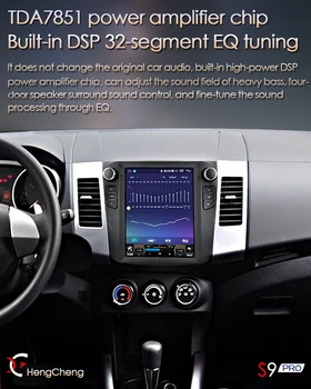 Par Mitsubishi Outlander Automašīnu Multivides Video Atskaņotājs 06-12 Outlander Radio Atskaņotāju, GPS Navigācija Android 10.0 Vertikāla Ekrāna 4G