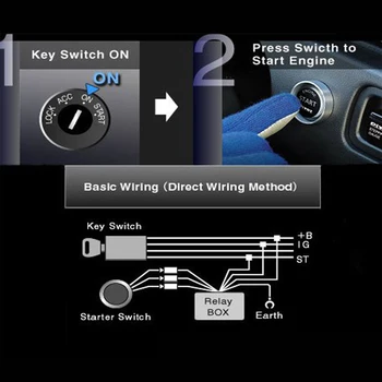 Auto SUV Keyless Entry, Dzinēja Starta Keyless Signalizācijas Sistēmu, nospiediet Pogu Remote Starter Apturēt Automašīnu, Auto Piederumi Auto