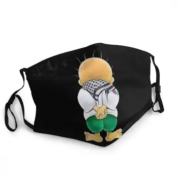 Palestīnas Handala Valsts Simbola Masku Nepievelk Putekļus Atkārtoti Karikatūra Palestīniešu Lepnums Sejas Maska Unisex Respiratoru Muti Purns