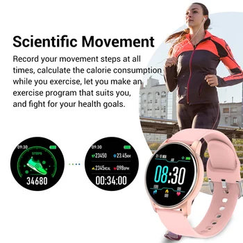 LIGE Sieviete Skatīties Sporta Fitnesa Tracker LED Krāsu skārienekrānu, sirdsdarbība, Asins Spiediena Monitoru, Pedometrs Ūdensizturīgs Skatīties Vīrieši