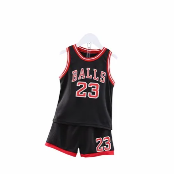 Zēnu Basketbola Sporta Apģērbu Uzvalks Vasarā Jauni Bērnu Modes Atpūtas Vēstules Piedurknēm Bērnu Veste + T-krekls 2gab komplekti bērniem