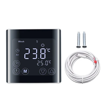 LCD Ciparu Termostats Touchscreen Istabas Termostatu, Zemgrīdas Sienas Sildītājs