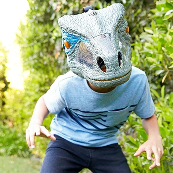 Jurassic Pasaules 2 Skaņu efekti Dinozauru Maska FMB74 Zēnu Rotaļlietu Dāvanu ZILA