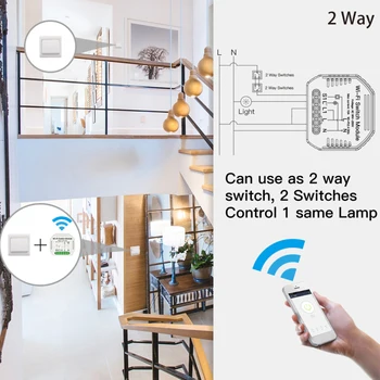 DIY WiFi Smart Switch Smart Home Wifi Bezvadu Tālvadības Slēdzi Slēdzis Modulis Saderīgs Ar Alexa, Google Home Smartlife Tuya APP