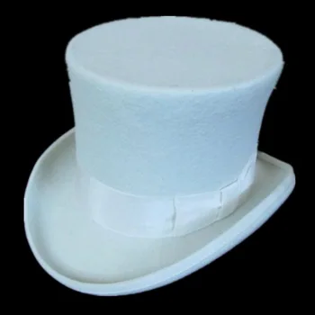 17CM(6.7 cm) Steampunk /Top Hat / Viktorijas Vintage Tradicionālo Vilnas Fedoras Cepure / Cilindra Cepure/ Dūmvadu Pot Cepure