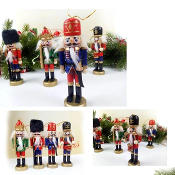 Jaunu 6Pcs Mazulis GiftWooden Lelle Riekstkodis Karavīrs Miniatūras Figūriņas Vintage Handcraft Leļļu Jaunā Gada, Ziemassvētku Rotājumi