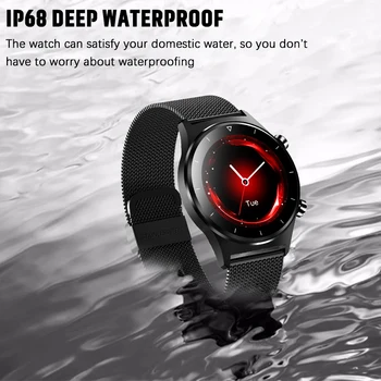 LIGE 2020 Jaunu Full Touch Screen Smart Skatīties Vīrieši smartwatch Mens IP68 Ūdensnecaurlaidīga Sporta Skatīties Sirdsdarbības Asins Spiediena Monitoru