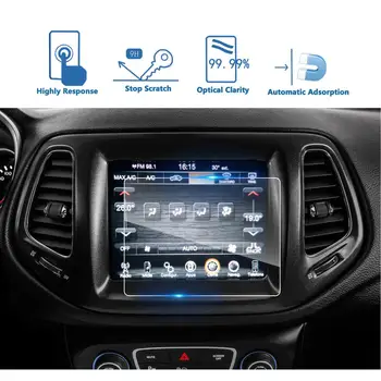 LFOTPP Par Kompass Uconnect 8.4 Collu 2017 2018 Auto Navigācijas Displejs Rūdīta Stikla Ekrāna Aizsargs, Auto Interjera Aksesuāri