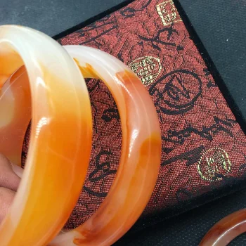 Skaista Sieviete Rokassprādze Ķīnas Oranža Modeli Roku Cirsts Aproce 54-63mm KYY8905