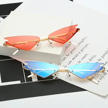 2019 Jaunu Modes Cat Eye Saulesbrilles Sieviešu Mazu Luksusa Zīmolu Dizainera Cateye, Saules Brilles Vīriešu, Sieviešu Spoguļi Toņos UV400