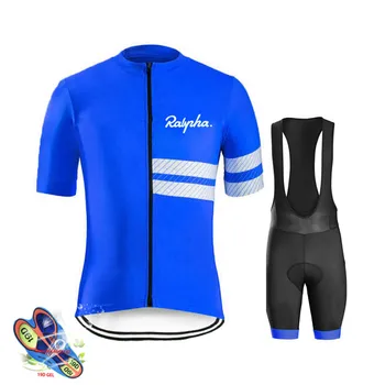 Ralvpha 2019 Mens Pro Komandas Riteņbraukšana Džersija Komplekts Anti-UV Velosipēdu Apģērbu Maillot Ropa Ciclismo MTB Riteņbraukšanas Jersey Black Riteņbraukšana