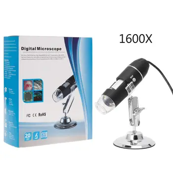 1600X USB Digitālā Mikroskopa Kamera Endoskopu 8LED Lupa ar Hold Stāvēt D0AC