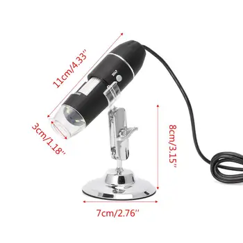 1600X USB Digitālā Mikroskopa Kamera Endoskopu 8LED Lupa ar Hold Stāvēt D0AC