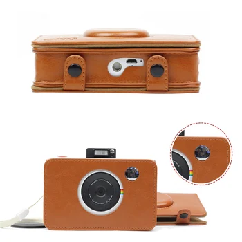 Besegad Retro PU Ādas Ūdensizturīgs Uzglabāšanas somiņa Gadījumā Vāks Polaroid Snap Touch Gaismjutīgas neeksponētas Digitālās Fotokameras Aksesuārs