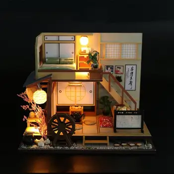 10 Stilā 3D Koka Miniatūras Namiņš Mēbeles Komplekts Rotaļlieta Bērniem Dzimšanas dienas Dāvanas DIY Lelle, Mājas mēbeles, Mēbeles Jautri Miniatūras Rotaļu