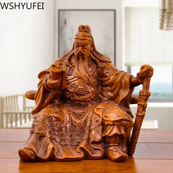 Ķīnas Fengshui Guangong Sveķu Izrotājumu Statuja Mājas Decore Dzīvojamā Istaba Ieejas Rotājumi Rotājumi Dzimšanas Dienas Dāvana