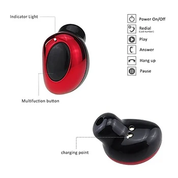 Mini Ūdensizturīgs Bluetooth Austiņas In-Ear Neredzams Biznesa Auto Bezvadu Austiņas ar-Magnēta akumulatora Lādētājs USB Smart phones