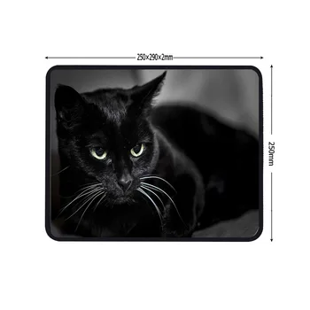 XGZ Melns Kaķis ar Spīdīgu Matu Spēļu Pele Spilventiņu Datoru, Notebook Tastatūras Mat Kalniņi Gumijas pretslīdēšanas Liela Izmēra peles paliktnis