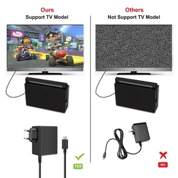 ES/ASV Plug AC Adapteris Lādētājs Nintendo Slēdzis NS 1,5 A 2.6 Ceļojumu Lādētājs Nintend Uzlādes USB Type C Barošanas