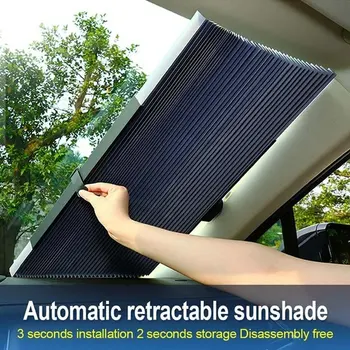 Automātiskā Salokāms Vējstikla saulessargs SUV MPV Kravas Auto Logu Saules Ēnā Modernizētas, UV Saules Aizsargs Saglabāt Jūsu Auto Forši