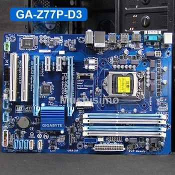 Pamatplates PC Gigabyte GA-Z77P-D3 DDR3 Z77P-D3 HDMI-Saderīgam USB3.0 32GB Z77 Darbvirsmas Mainboard LGA 1155