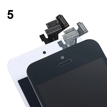 AAAAA Kvalitātes LCD Ekrāns ar Pilnu komplektu Montāžas iPhone 5 5c 5s SE Touch Digitizer Pilnīgu Displejs +Priekšējā Kamera+Home Poga