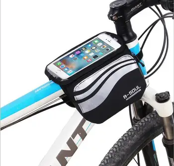 Velosipēda Priekšējā Touch Screen Tālrunis Soma MTB Road Bike Velosipēdu Mobilo Soma Cikla Priekšā Soma 5.7 collu Mobilais Soma Velosipēdu Piederumi