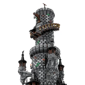 Magic Castle Burvju Tornis KM Arhitektūra Vidū Pasaules Viduslaiku Stilā Street View Celtniecības Bloki, Ķieģeļi, Rotaļlietas Modeļa Dāvanas