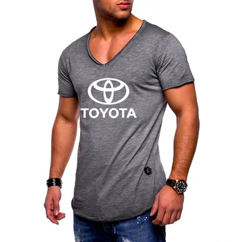 Jaunas Vasaras Mens Short Sleeve Toyota Automašīnas Logo drukāt gadījuma Kokvilnas T krekli Modes Hip Hop Harajuku Vīriešu Apģērbu,