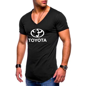 Jaunas Vasaras Mens Short Sleeve Toyota Automašīnas Logo drukāt gadījuma Kokvilnas T krekli Modes Hip Hop Harajuku Vīriešu Apģērbu,