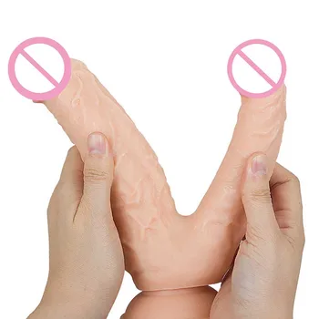 Milzīgu dildo reālistiskā lielu peni divpusējs dildo galvu super garš anālais plug pimpi pieaugušo sieviešu Masturbācija seksa rotaļlietas