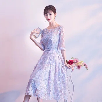 DongCMY 2020. gadam Īss Ziedu Balles Kleitas, Sexy Plus Lieluma Modes Tērpu De saviesīgs vakars vakarkleita