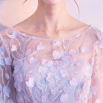 DongCMY 2020. gadam Īss Ziedu Balles Kleitas, Sexy Plus Lieluma Modes Tērpu De saviesīgs vakars vakarkleita
