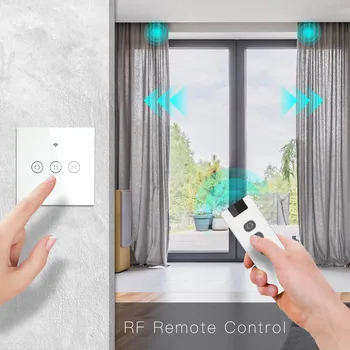 RF WiFi Smart Touch Aizkaru Žalūzijas Rullo žalūziju Slēdzis Tuya Smart Dzīves App Tālvadības pulti,Darbs ar Alexa Echo Google Home