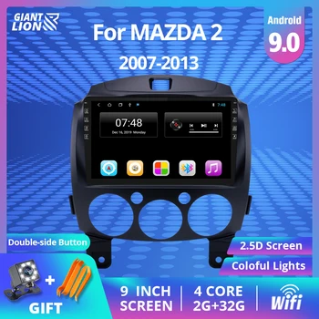 2 Din Android 9.0 Dvd Auto Multivides Video Atskaņotāju Auto Radio Mazda 2 2007. - 2013. Gadam Automašīnas Radio, GPS Navigācija, Stereo Autoradio