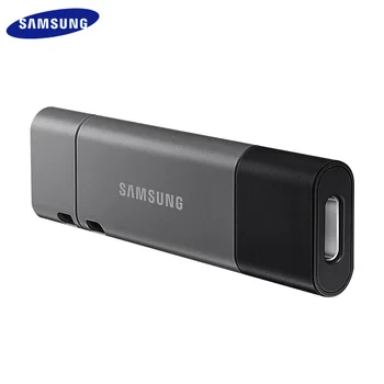 SAMSUNG USB 3.1 USB Flash Diska 256 GB 128GB 64GB, 32GB Metāla Dubultā Ostas Pen Drive tips C Tips Flash Drive, DUO Plus Pendrive