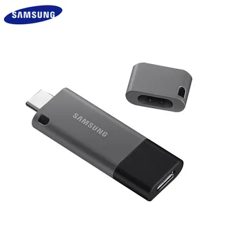 SAMSUNG USB 3.1 USB Flash Diska 256 GB 128GB 64GB, 32GB Metāla Dubultā Ostas Pen Drive tips C Tips Flash Drive, DUO Plus Pendrive