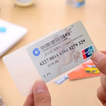 2000pcs/daudz Kartes Slīdēšanas Gadījumā Piedurknēm Aizsardzības Aizsargs Polietilēna Turētājs puse caurspīdīga ID kredītkartes piedurknēm