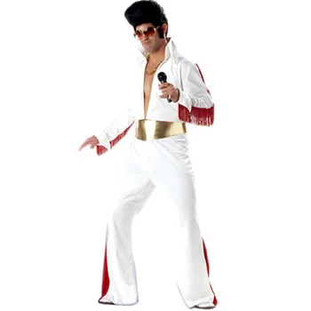 Cosplay Kostīmi Helovīna Kostīms Puse Apģērbu Dziedātāja Baltu Apģērbu Pieaugušo Elviss Preslijs Apģērbu Merilina Monro Cos Kleitas