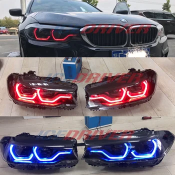 Icedriver BMW 5 sērijas Angel Acis DRL RGB daudzkrāsu LED dēļi F10 F11 F18 G30 dienas gaitas gaismas, Sarkanā, Zilā Dēmons Acu